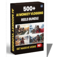 NEW LAUNCH: 500+ Viral AI Monkey Vlogging Reels Bundle