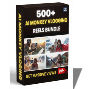 NEW LAUNCH: 500+ Viral AI Monkey Vlogging Reels Bundle