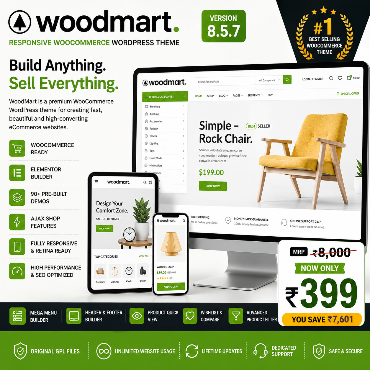 WoodMart Responsive WooCommerce WordPress Theme v8.5.7 GPL for Online eCommerce Stores