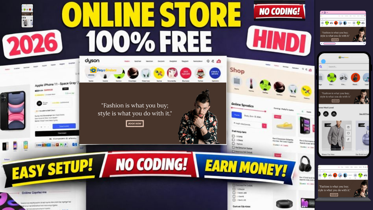 👉 free ecommerce website with WordPress